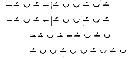схема алкеевой строфы